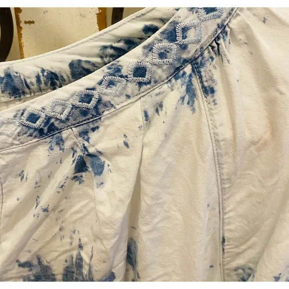 VINTAGE AMERICAN BLUES BOHO LONG SLEEVE TOP. - Picture 3 of 6